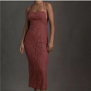 NWT ANTHROPOLOGIE FAME & PARTNERS RAIN COLUMN DRESS Sz 8